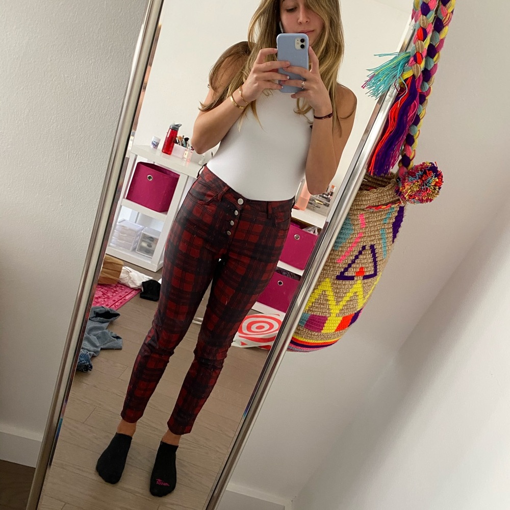 ZARA PLAID JEANS